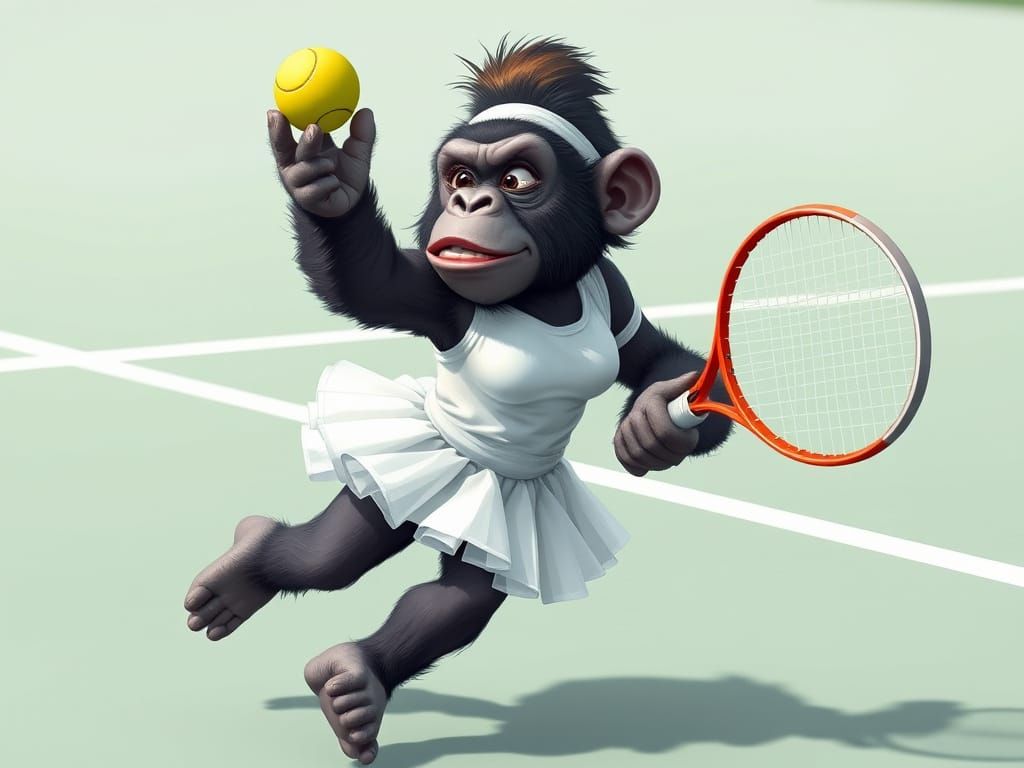 Gorrilla serves   by @Goosie Girl 