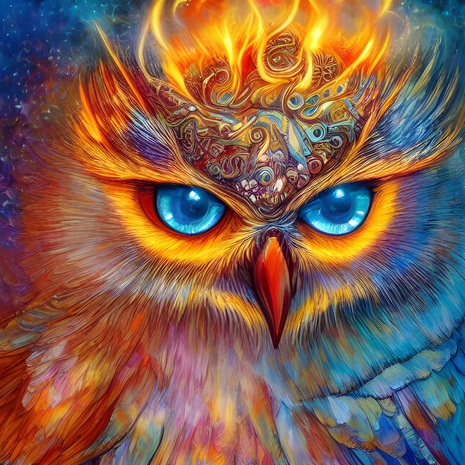 Masterpiece, Owl on fire