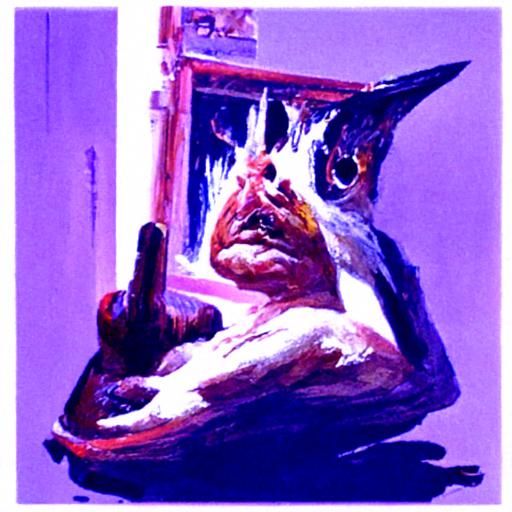 Menacing Figure in Oil Painting Style