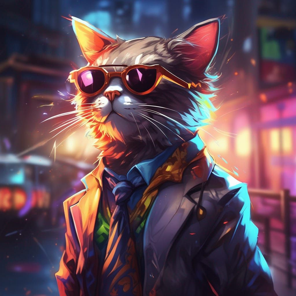 snazzy spy cat - AI Generated Artwork - NightCafe Creator