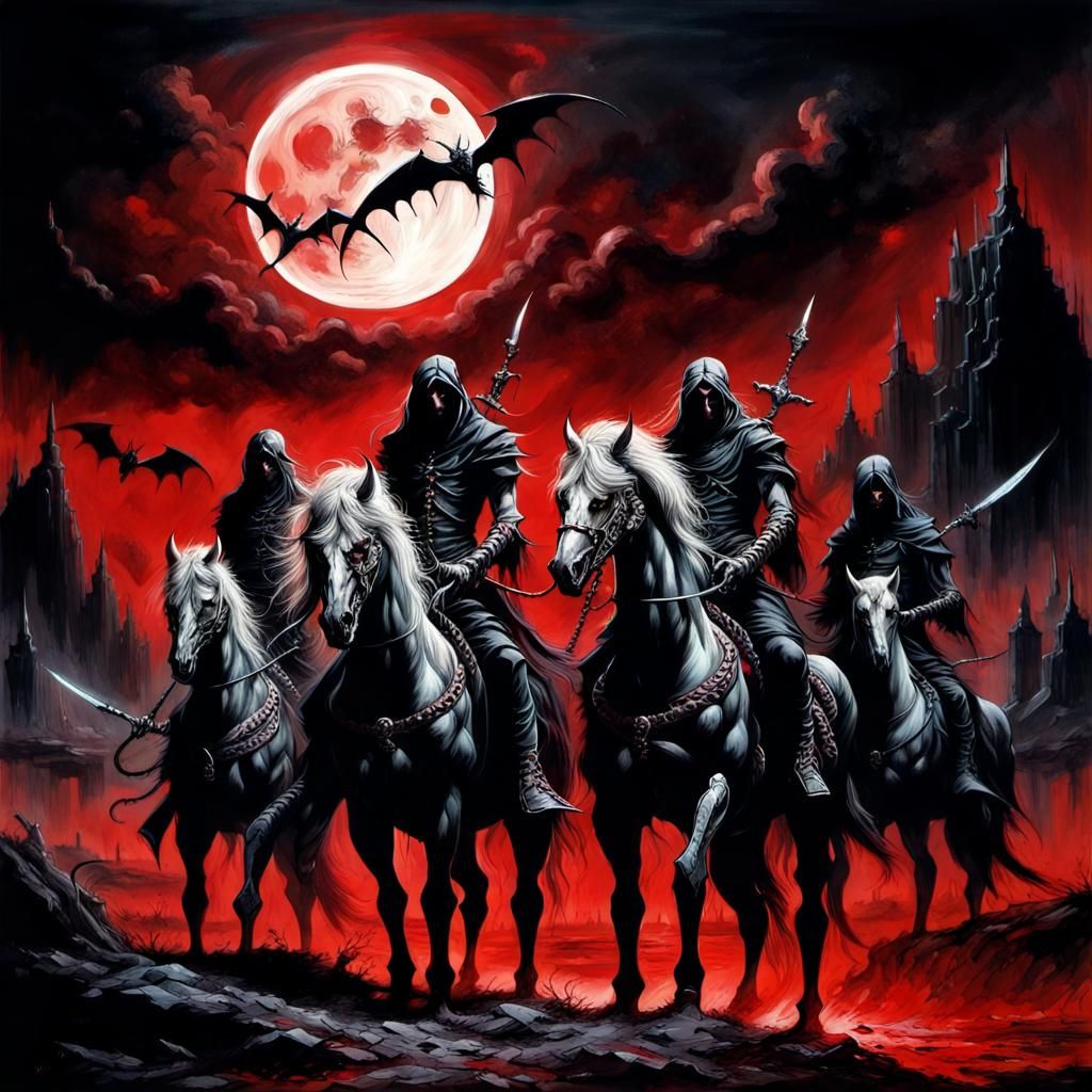 the four horsemen of the apocalyptic. - AI Generated Artwork ...