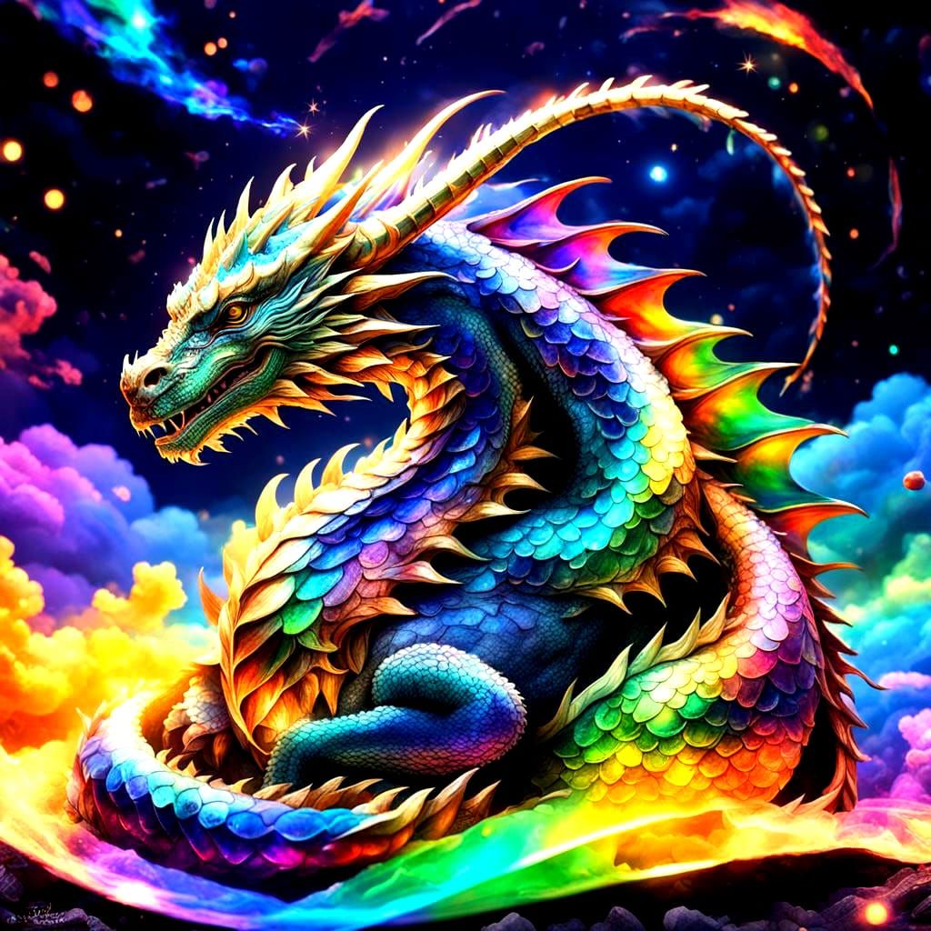 mystical rainbow dragon 
