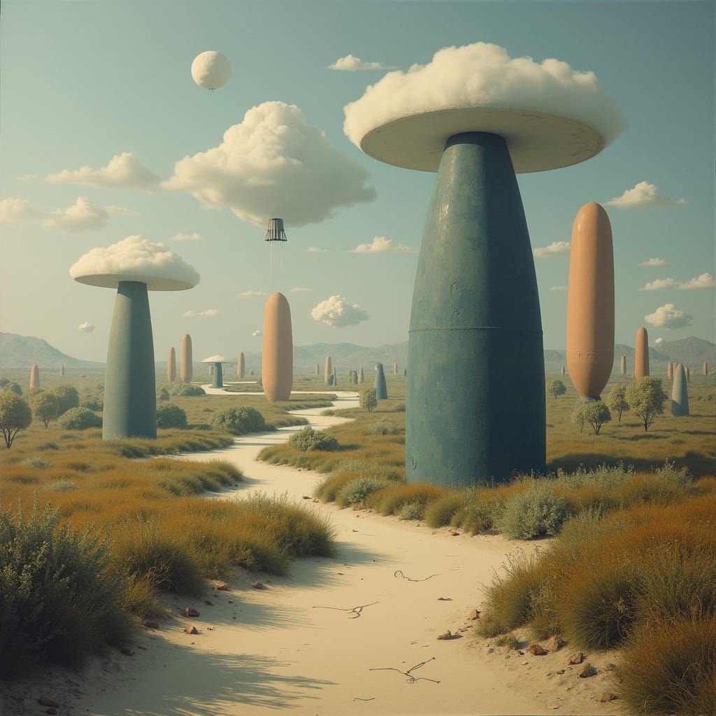 Surreal Dreamlike Landscape in Photorealistic Style