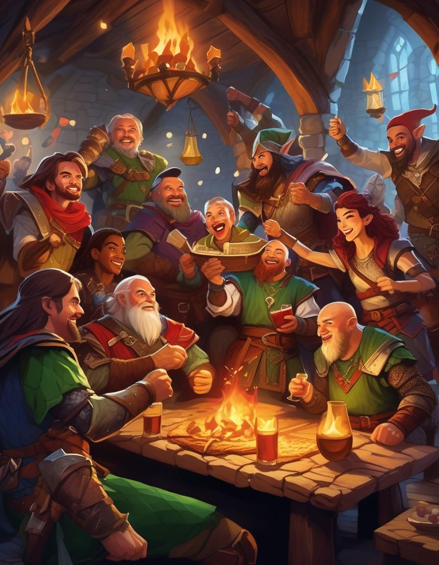D&D Victory Party: A Festive Magazine Cover