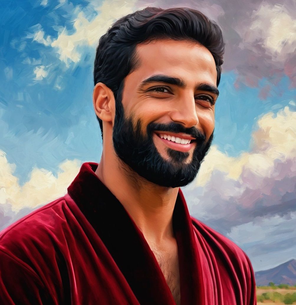 Najmī  · a handsome bearded  man