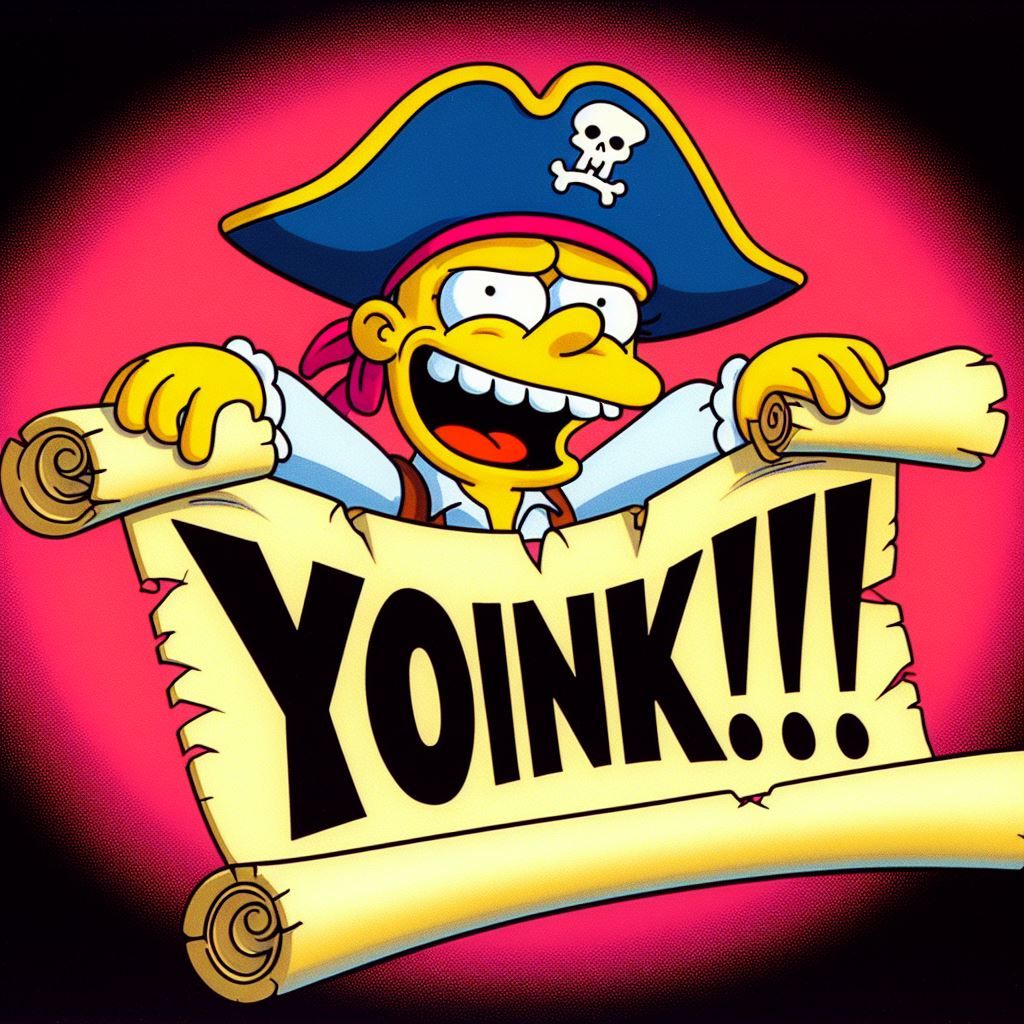 Bart Simpson, prompt pirate!