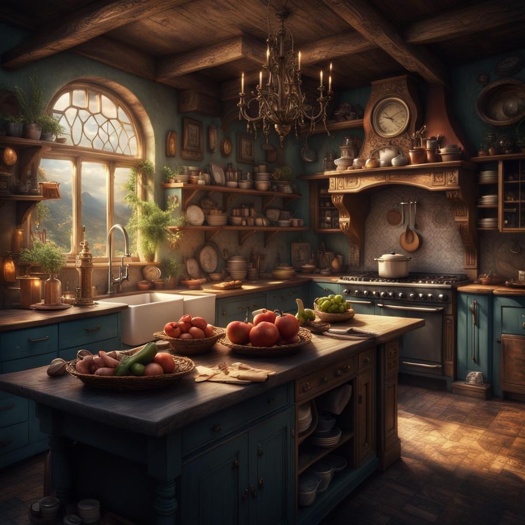 Fairytale Kitchen - AI Generated Artwork - NightCafe Creator