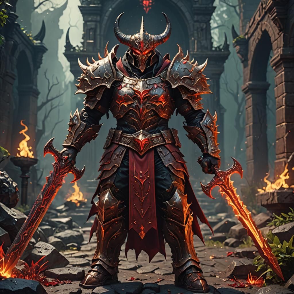 retro-style Diablo hero - AI Generated Artwork - NightCafe Creator