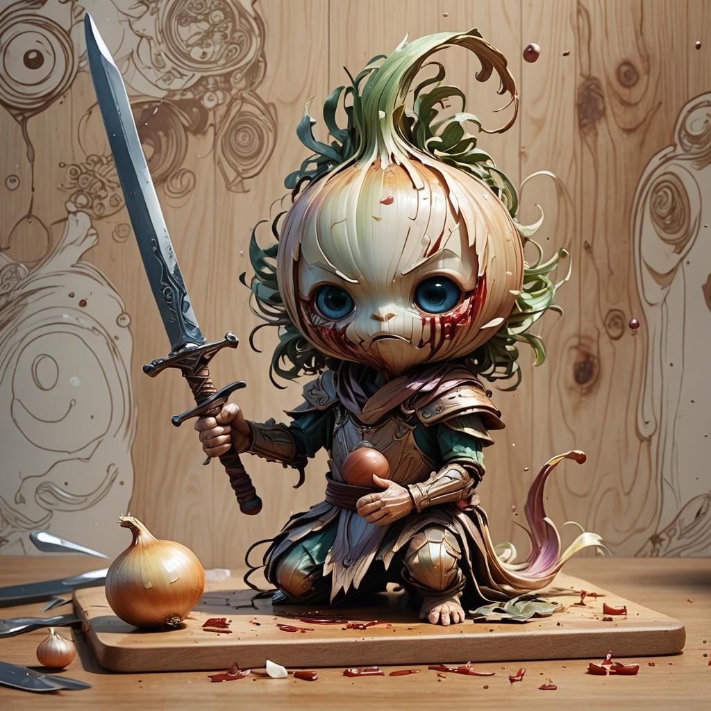 Onion warrior. - AI Generated Artwork - NightCafe Creator