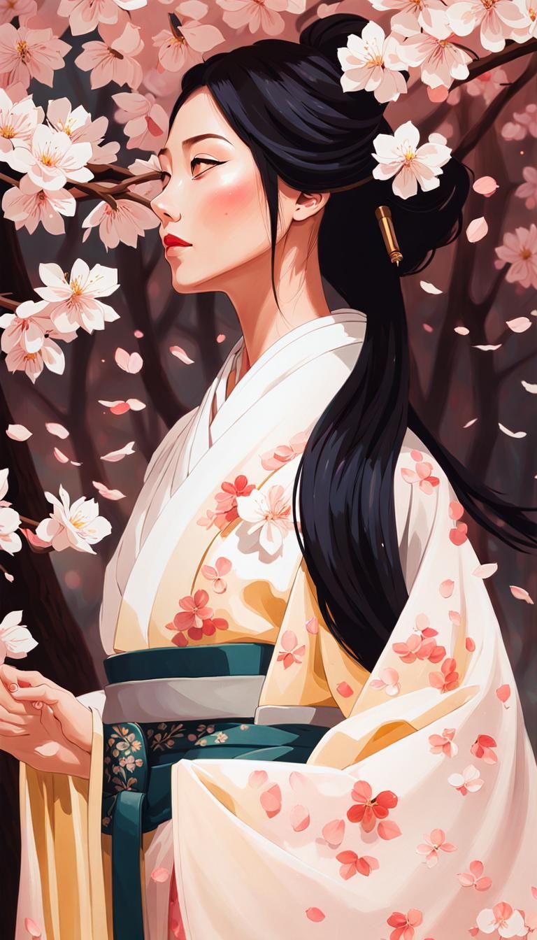 Crazy Cherry Blossom Lady 2