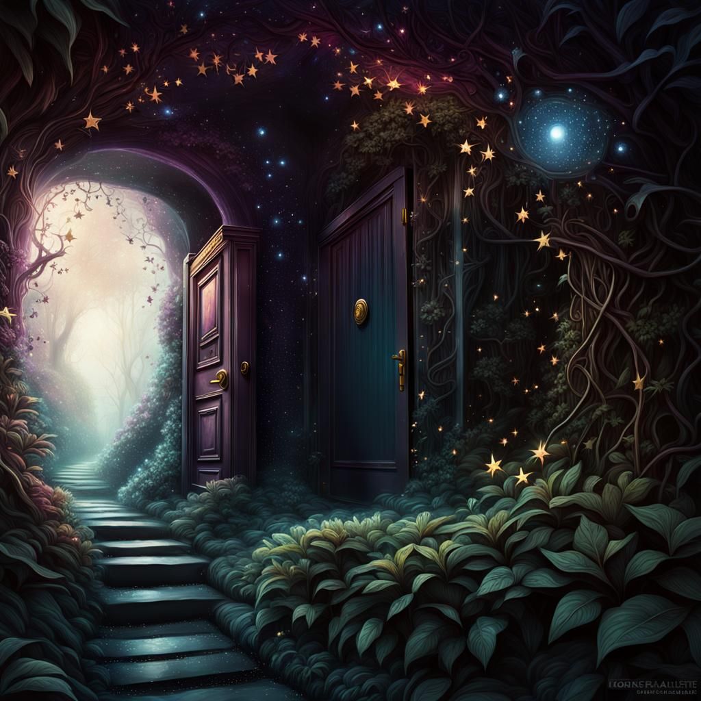 Secret door in a shrub maze to another ethereal garden realm, the road less traveled, deep color,  of ...  by @upwithtrees