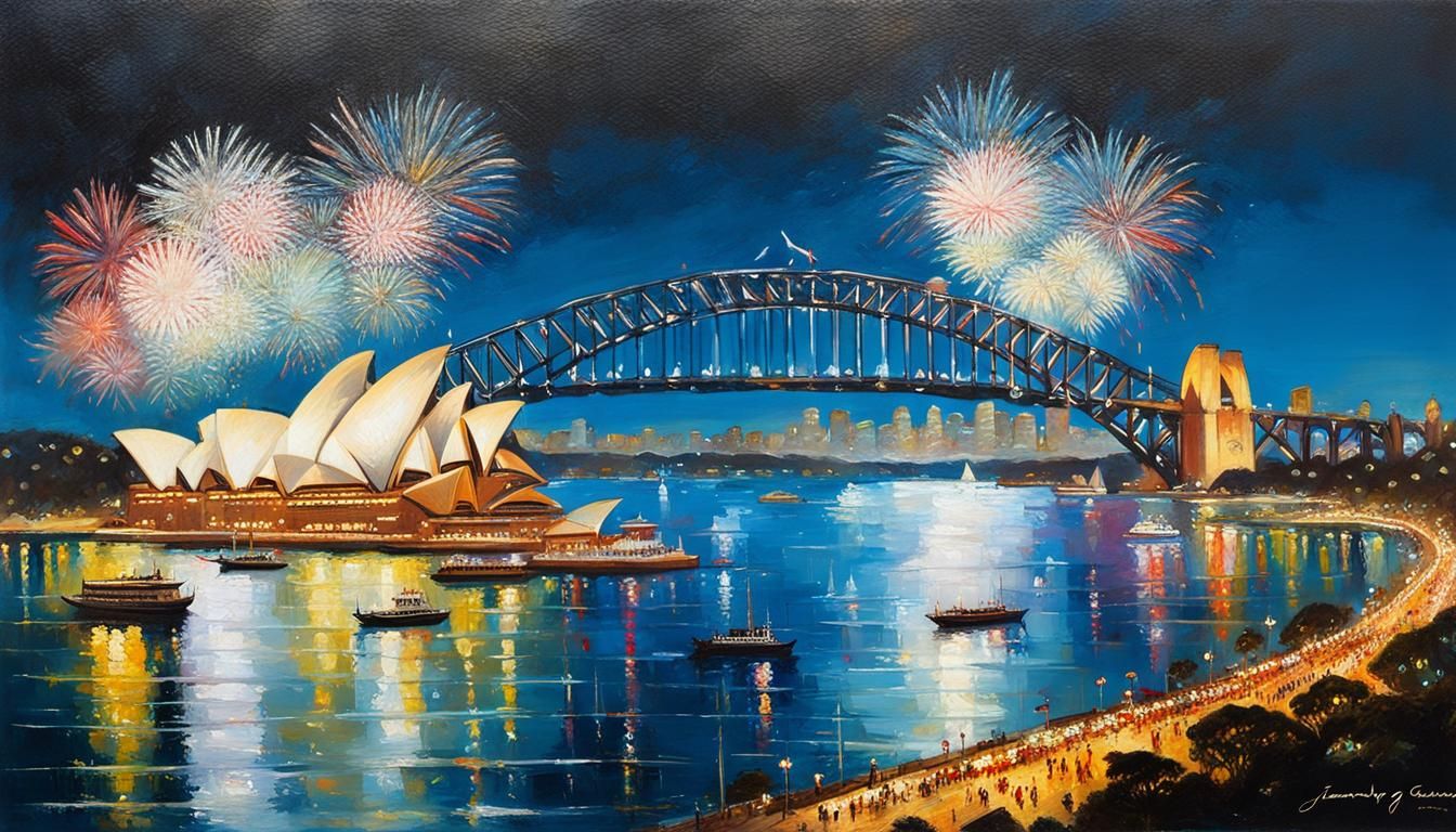New Year's Eve celebration at Sydney Harbour   by @Dorian