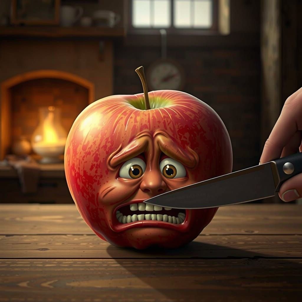 Terrified expression