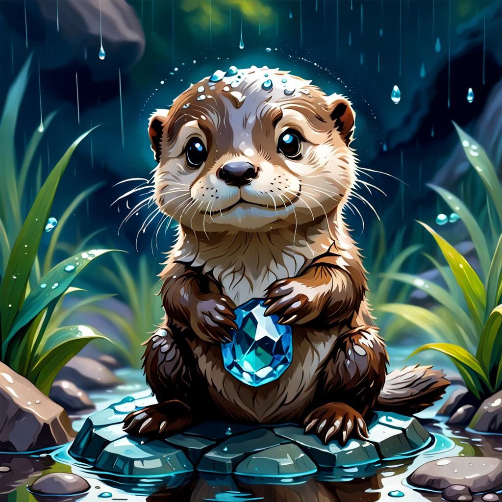 baby otter - AI Generated Artwork - NightCafe Creator