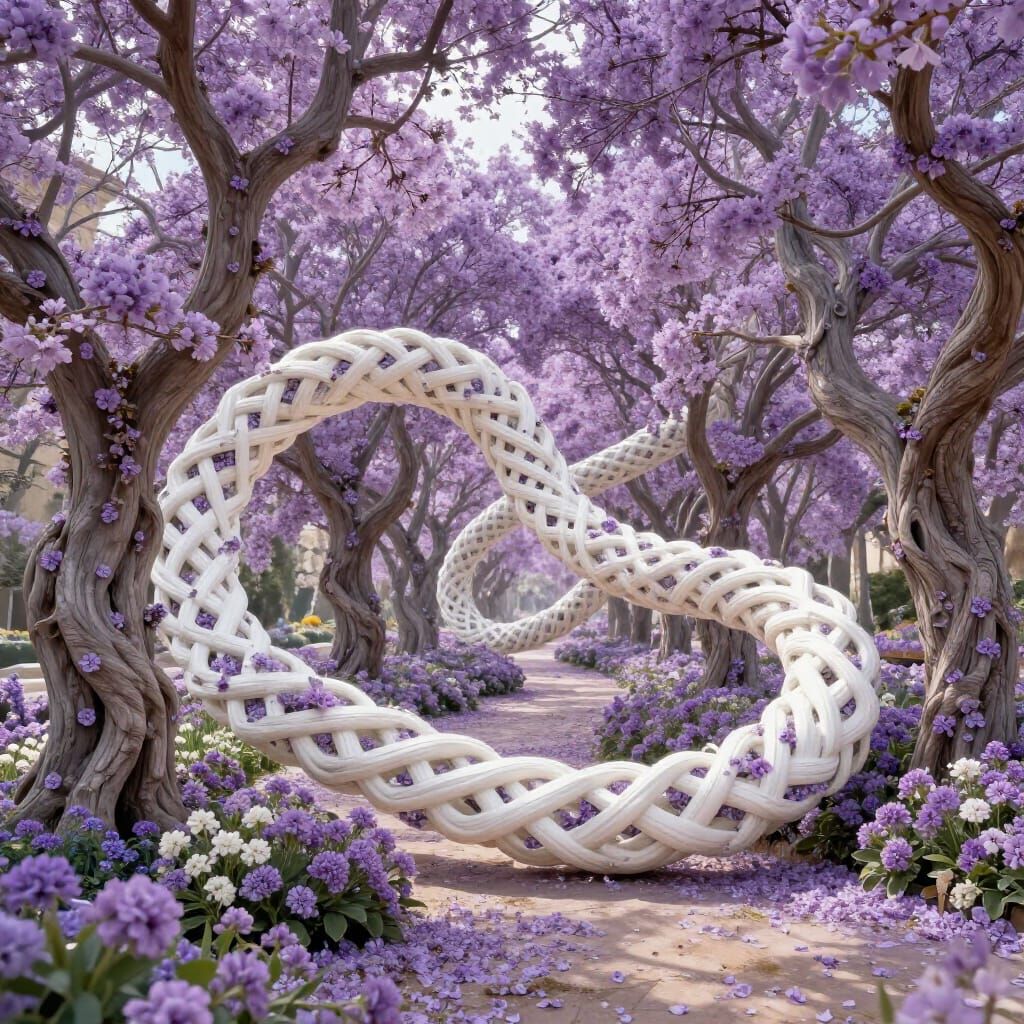 Enchanting Garden with Soft Flowers and Dreamy Light