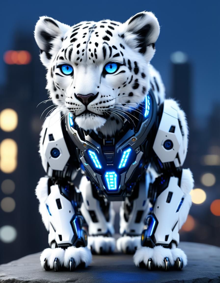 Snow leopard cyborg 