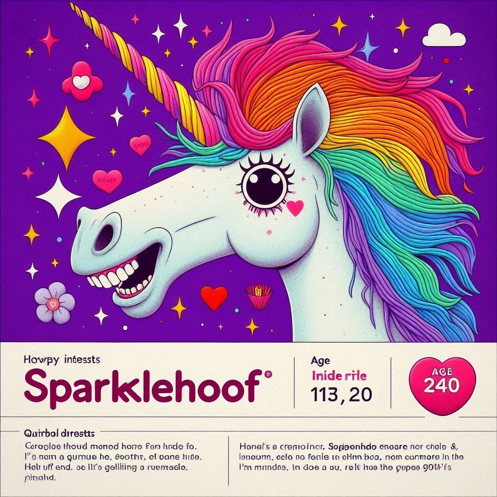 Sparklehoof made profiles on several different dating sites