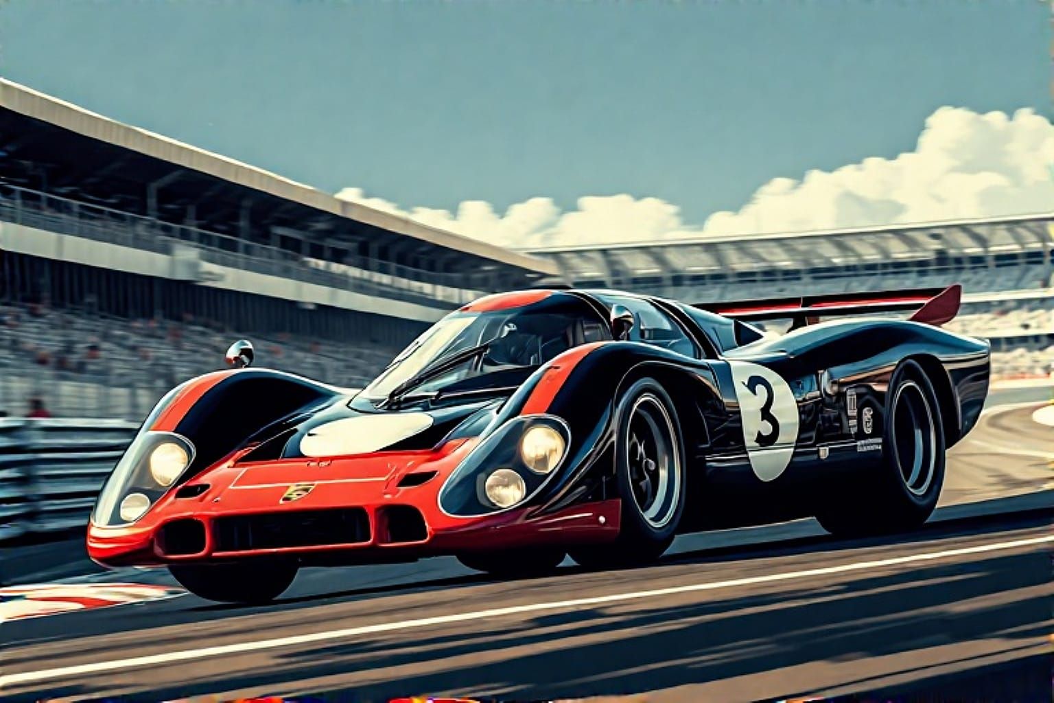 Porsche 917LH, Daytona, Little Wing, High Speed, Maximum Com...