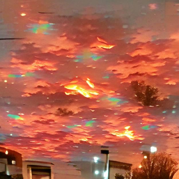 The sky is on fire.