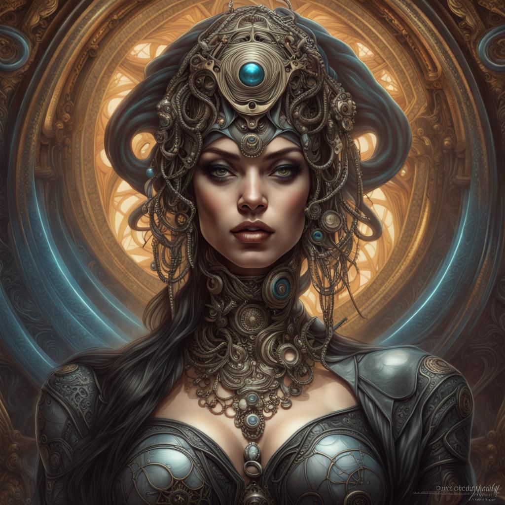 Steampunk Arabian Dancer Goddess Portrait