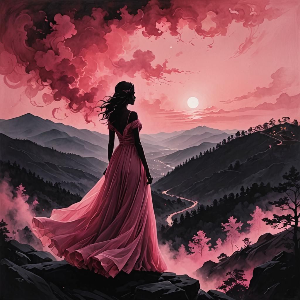 'The Lady In Pink'  by @Kizby