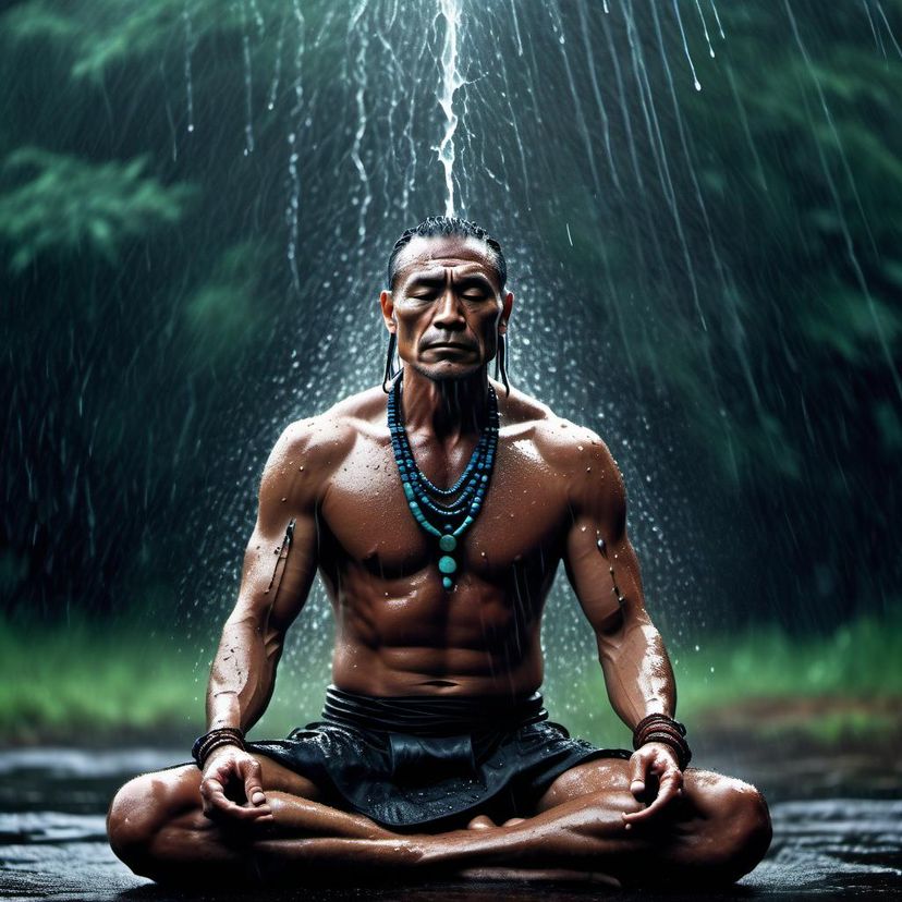 Spiritual rain ai generated artwork nightcafe creator