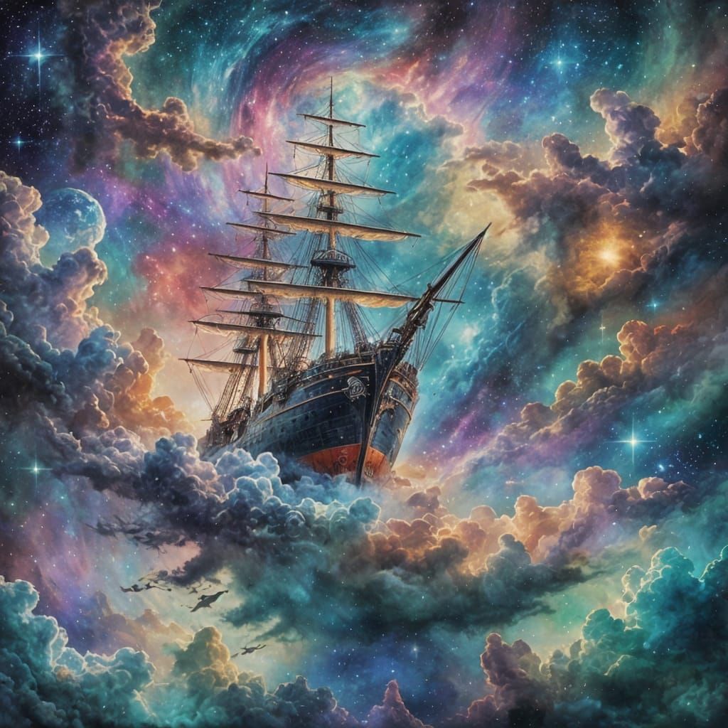 Sailing the cosmic seas  by @Steppenwolf