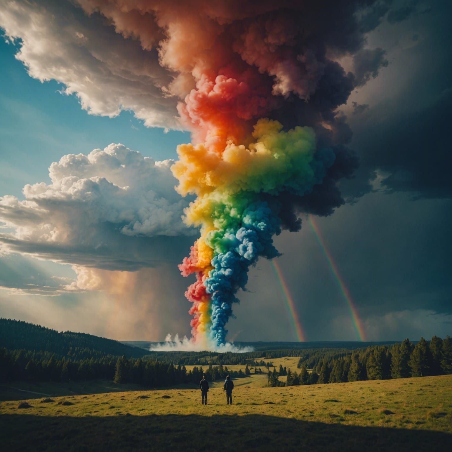 a rainbow made out of smoke  by @AmyLuPotter