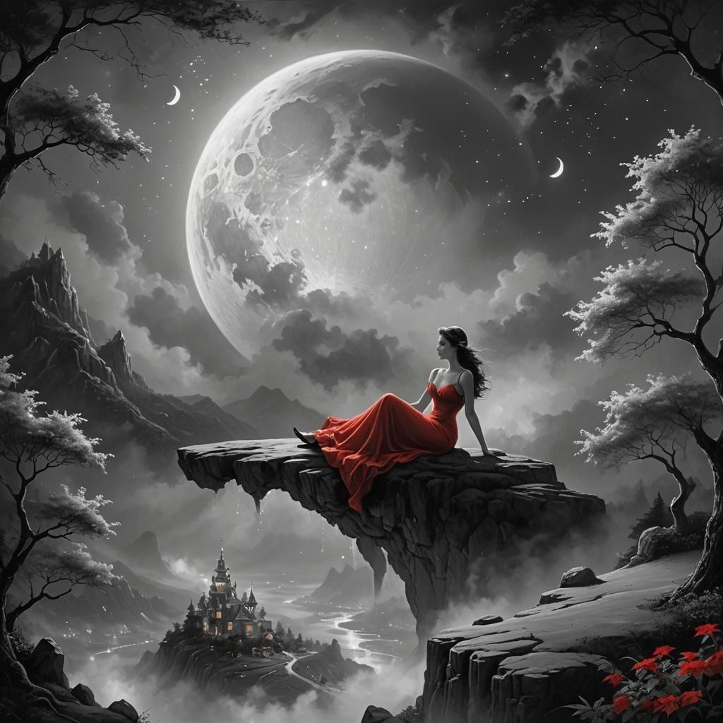  Woman in red  by @undefined