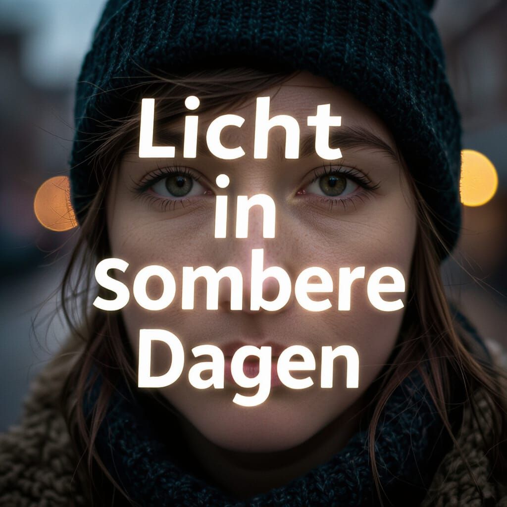 make a picture with Light in gloomy days with dutch text Light in gloomy days