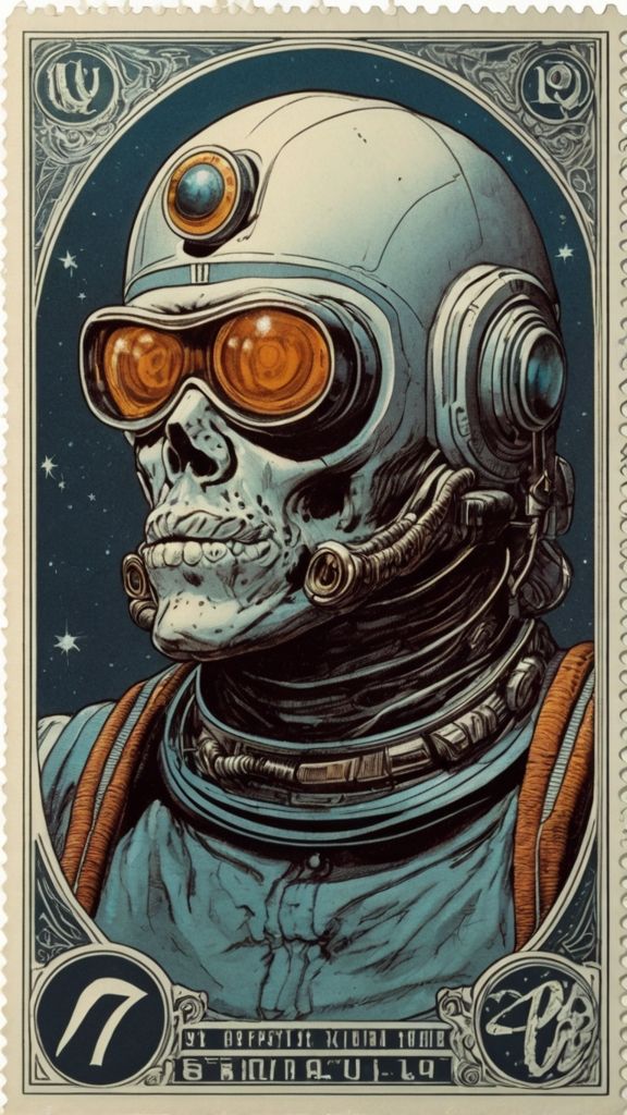 Retro SciFi Postal Stamps