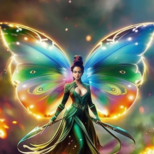 Butterfly warrior AI Generated Artwork NightCafe Creator