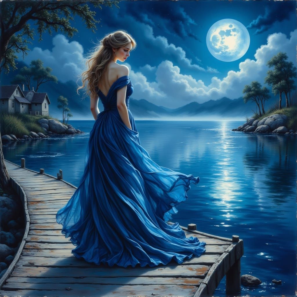 THE BLUE LADY.  by @Green Frog