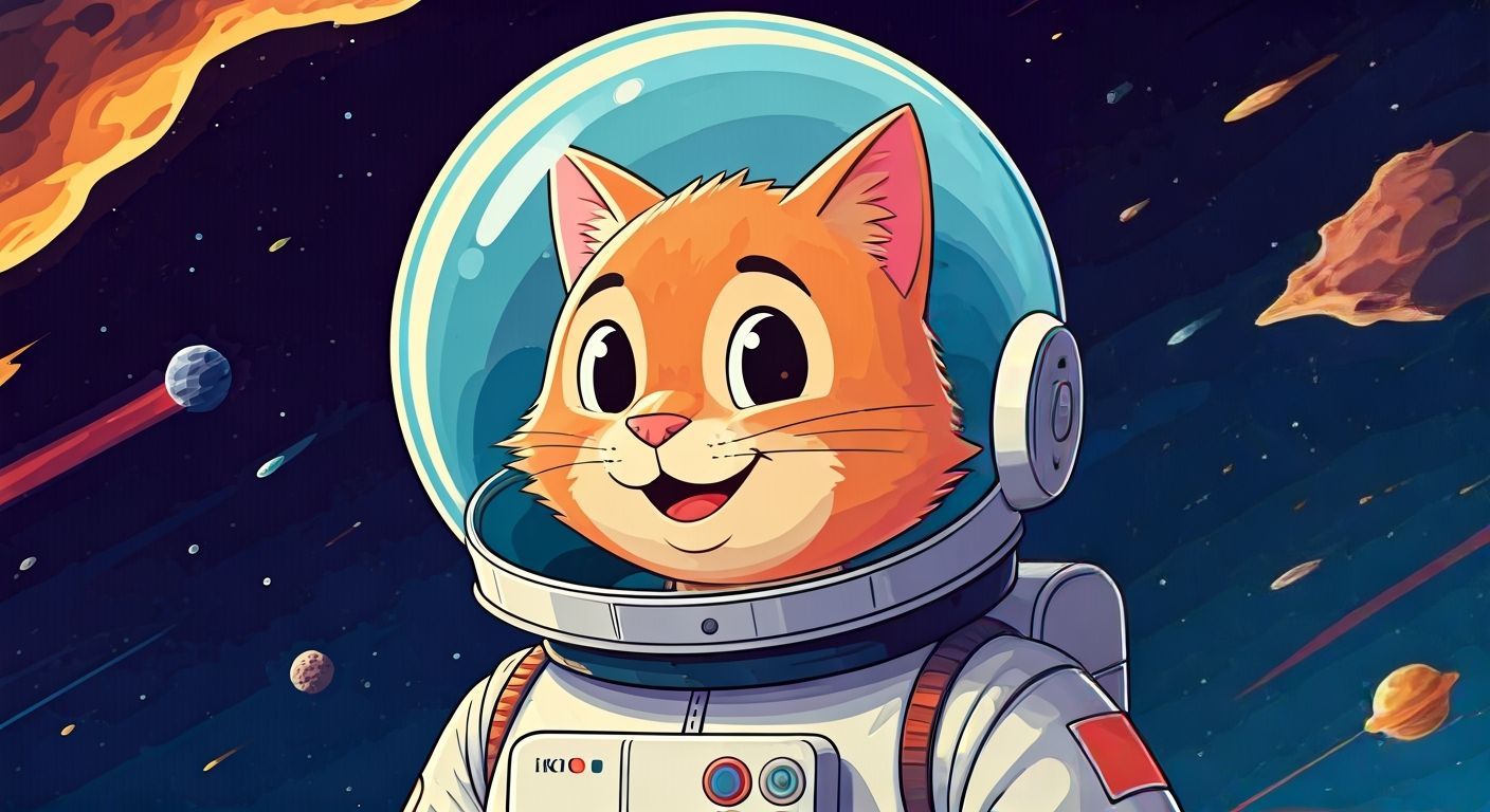 Cat astronaut  by @RedDalek