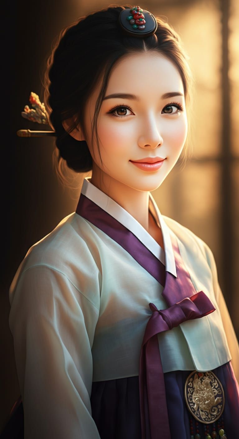 Lady in hanbok (Korea)