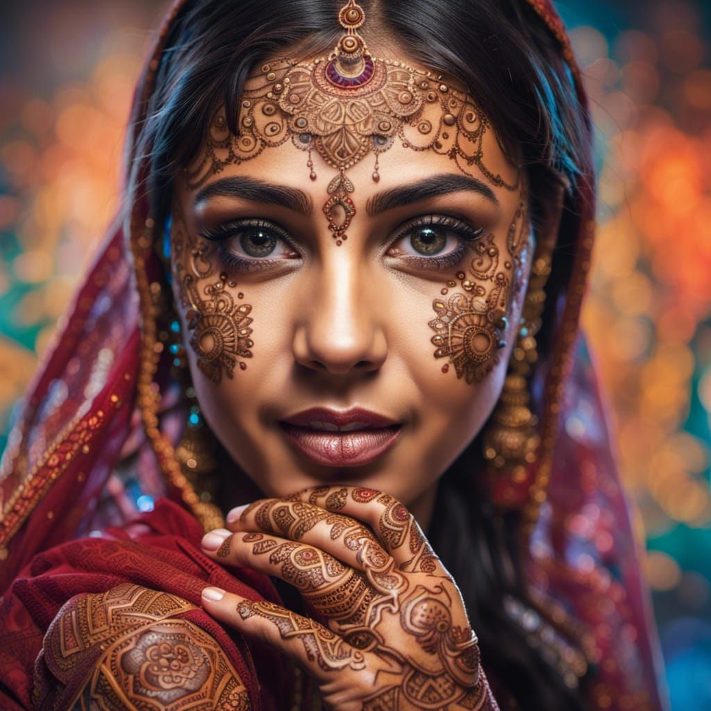 Indian Mehndi Designs Stock Photos, Images and Backgrounds for Free Download