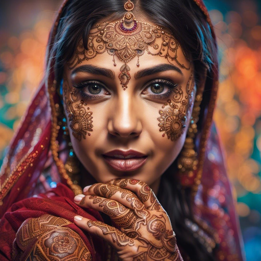 The art of Indian mehndi (aka henna)  by @Bellemia