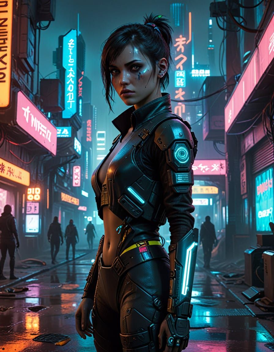 Cyberpunk Scavenger   by @Queen_Asha