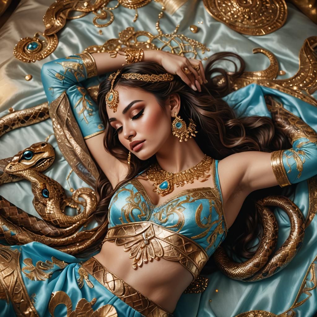 A very fair white skinned woman of Eurasian origin or Arabic...
