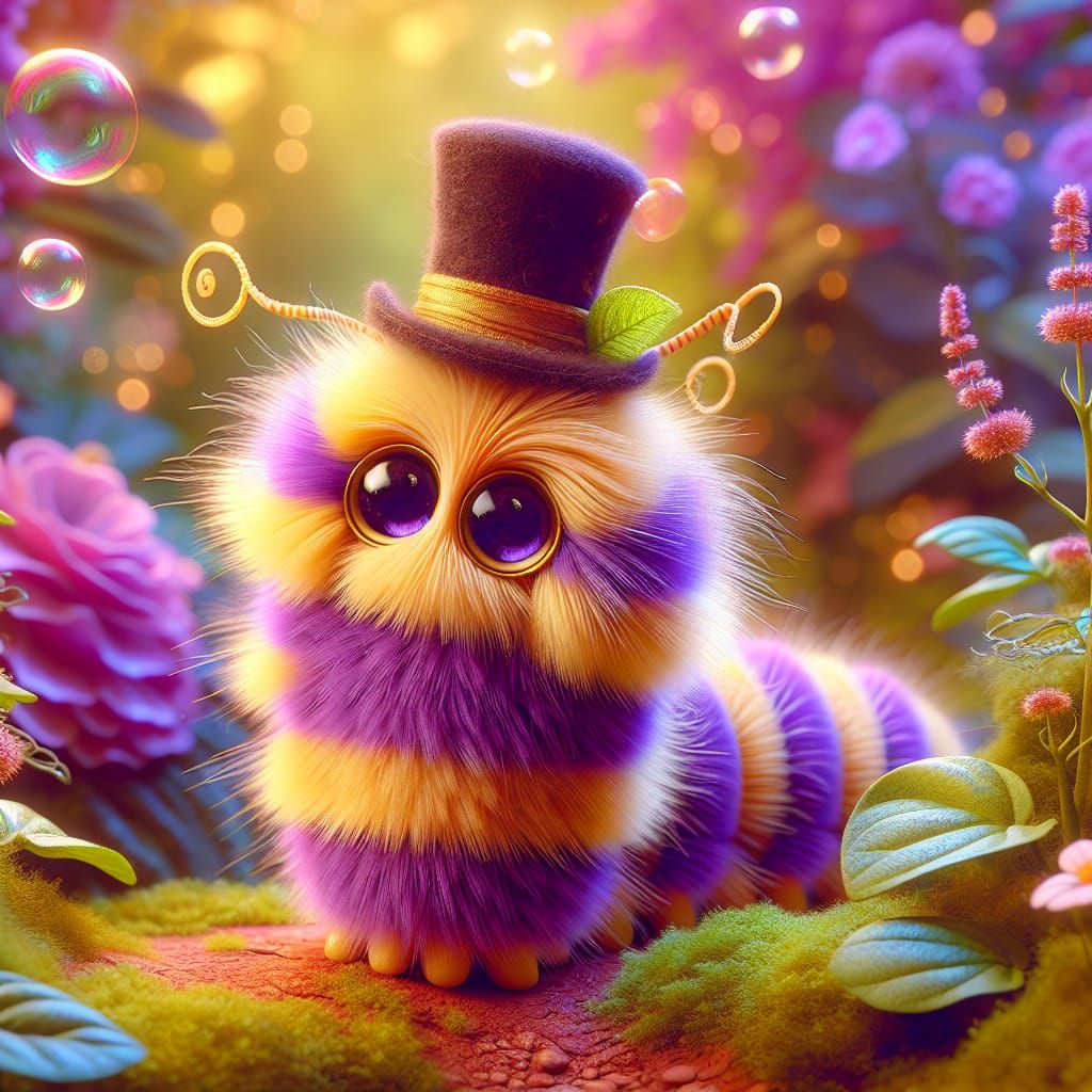 Striped caterpillar  by @SteveArt