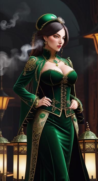 Dieselpunk Rococo Futurism/ digital masterpiece of the guide...