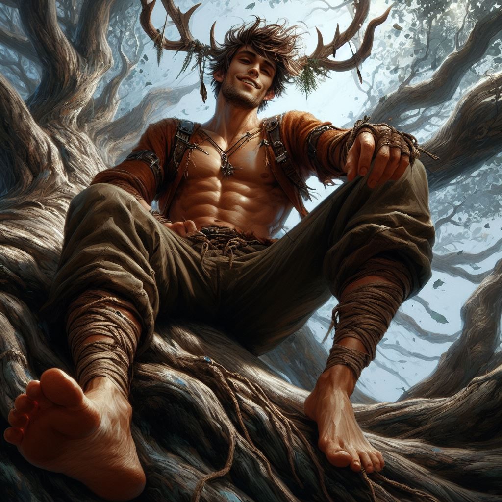 D3 Young Cernunnos in a Tree