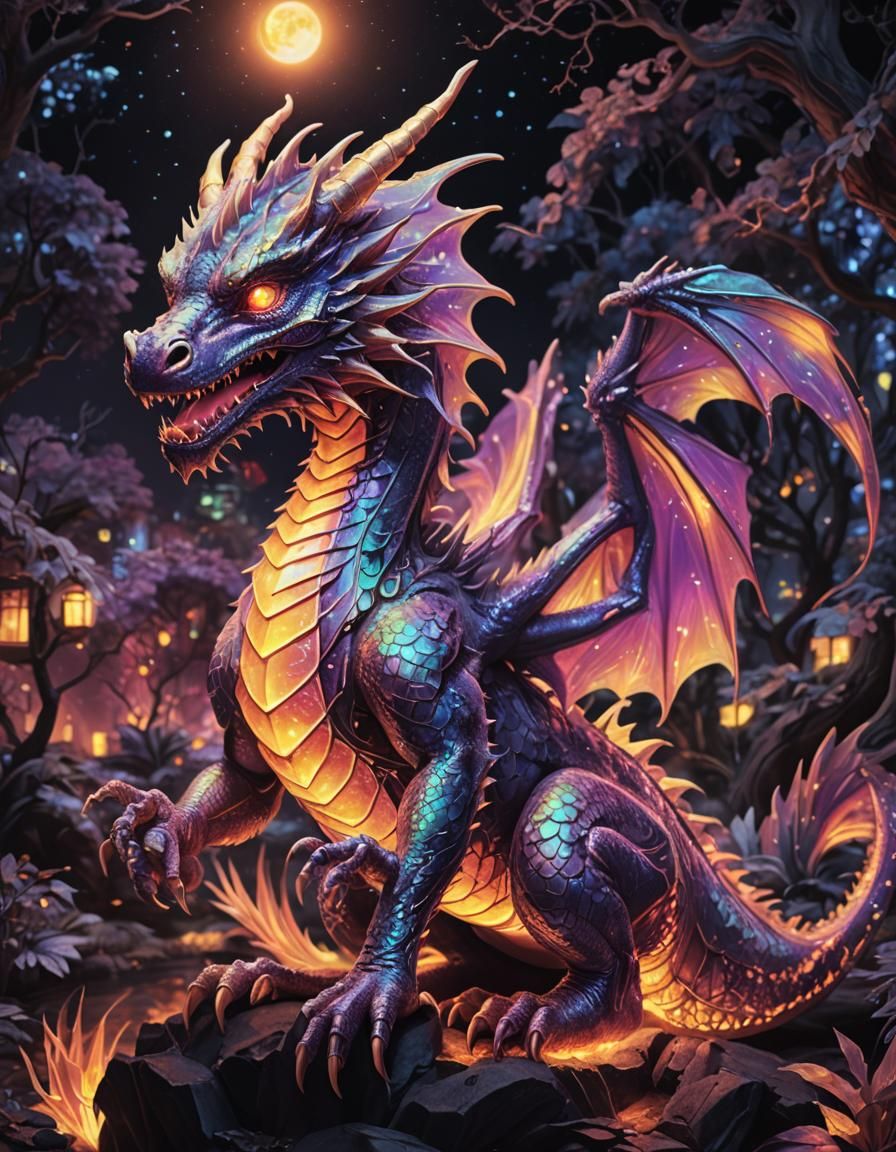 Dragon glow - AI Generated Artwork - NightCafe Creator