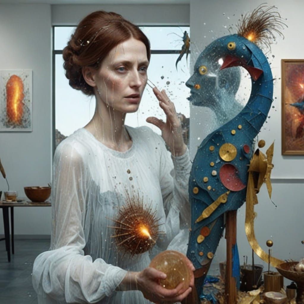 Explaining her Art - a very good exercise...