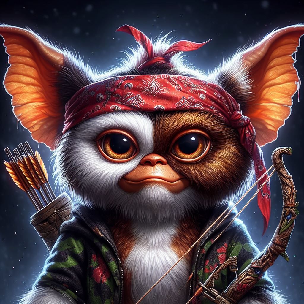 "Gizmo prepares for the fight"