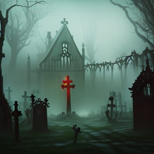 Haunted chapel in a haunted graveyard