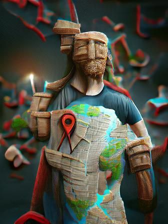 Man made of maps