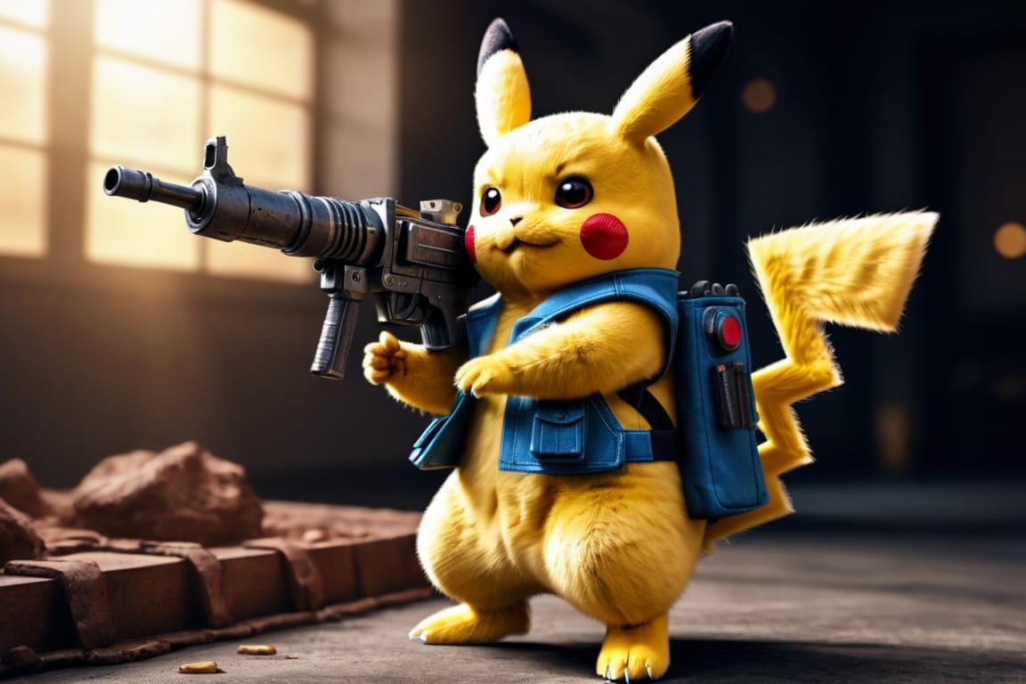 Pikachu ready for a fight - AI Generated Artwork - NightCafe Creator