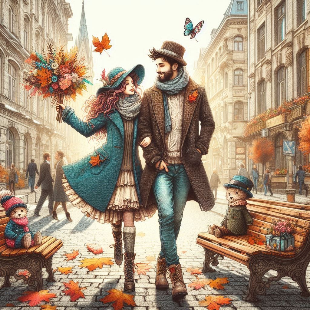 Autumn couple