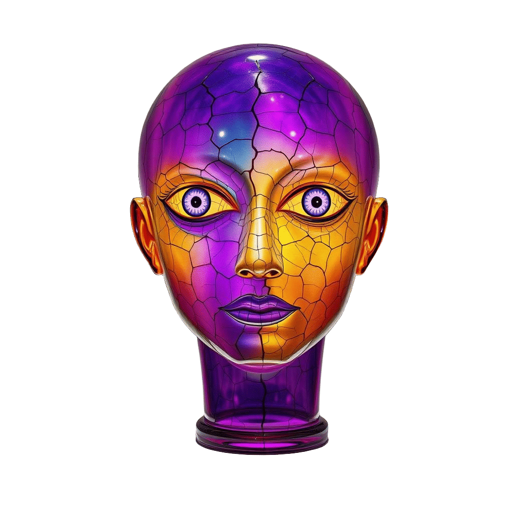 Enameled Glass Woman